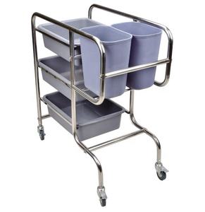 Food <b>Trolley</b> Cart Double Layer Collecting Dishes <b>Trolley</b> Residual Food Collection <b>Trolley</b> - Product Image 6