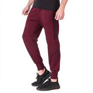 Pantalones Deportivos para Hombre LONG MISSION INDUSTRY, Color Granate, 100% Algodón, Transpirables, Ecológicos, Ligeros, Cintura Elástica con Cordón - Product Image 4