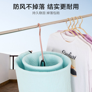 Spiral Stainless Steel Foldable Drying Rack Rose <b>Gold</b> Hook Type For <b>Clothes</b> And Duvet Covers Round Shape - Product Image 3