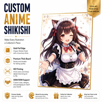 Papan Shikishi Anime OEM ODM dengan Cetakan Foil Emas untuk Karakter Seni, Grosir