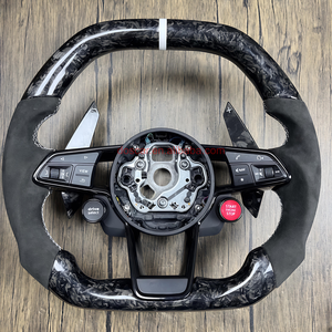 Volant d'affichage LED en fibre de carbone pour <span class=keywords><strong>Audi</strong></span> A4 A5 S4 S3 S5 RS4 RS5 B9 2017 2018 2019 2020 2021 2022 <span class=keywords><strong>2023</strong></span> - Product Image 3