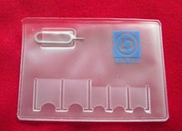 Étui personnalisé en PVC pour carte Micro SD et support de carte SIM avec aiguille