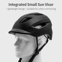 VICTGOAL — casque de vélo urbain, visière, avec feu arrière à LED, noir, accessoires de bicyclette, vtt, cyclisme de ville