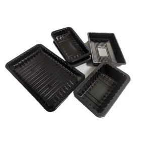 High Quality Disposable Blister Black Pp Thermoformed Packaging Trays Open Meat Tray Food Sealable