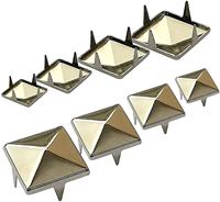 Clous pyramides carrés en métal, Rivets à quatre griffes, Rivets pour chaussures Punk en cuir, sac en cuir, ceinture, accessoires d'artisanat
