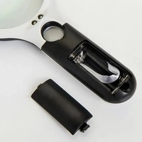 White Magnifying Glass Handheld Magnifier With 3 LED Light for Reading Magnifying Glass Jewelry Loupe