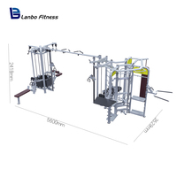 Machine de musculation multifonctionnelle à 8 stations pour centre de fitness