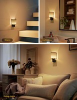 Veilleuses LOHAS à intensité variable, lumière blanche chaude douce, forme en tissu, lampe de nuit LED décorative à brancher pour chambre à coucher, couloir