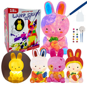 ของเล่นเรืองแสงตุ๊กตากระต่ายน้อยระบายสีของเล่นเด็กอนุบาลไฟกลางคืนวาดรูปแบบระบายสีของเล่นด้วยสติกเกอร์หินอัญมณี - Product Image 1