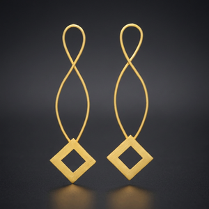 Boucles d'oreilles en acier inoxydable faites à la main avec pierres précieuses, plaquées rhodium, style ethnique bohème pour enfants - Product Image 3