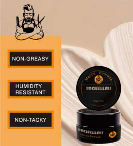 Caja Mini Personalizable con Aroma e Ingredientes OEM, Arcilla Capilar Vegana para Hombre con Ingredientes Naturales, Fijación Fuerte y Acabado Mate para Cabello Seco - Product Image 4