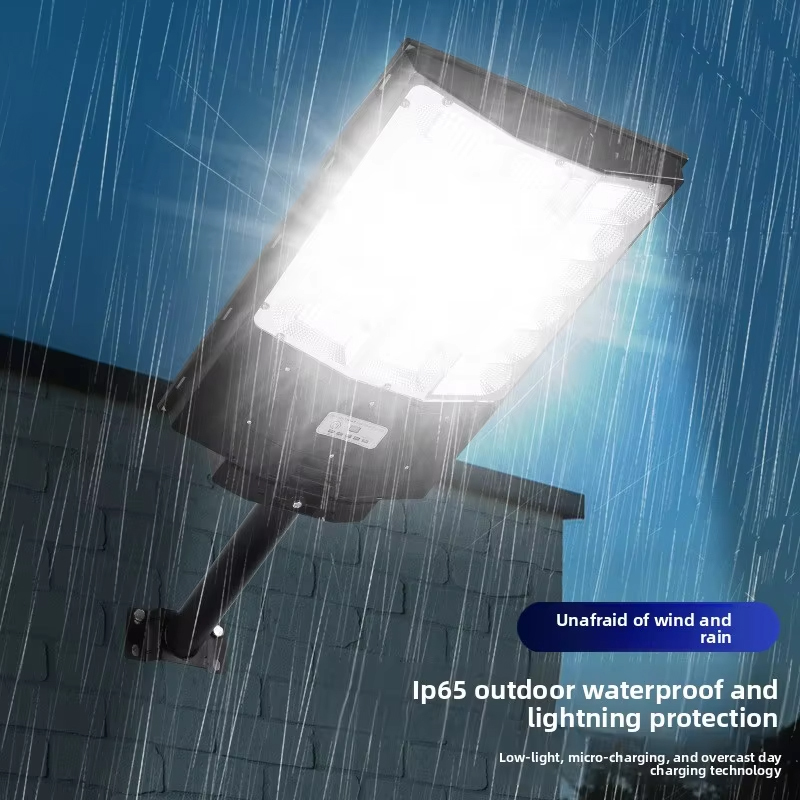 Remote Control All-In-One Solar LED ABS Outdoor Street Light with 6000K Daylight IP65 2-Year Warranty