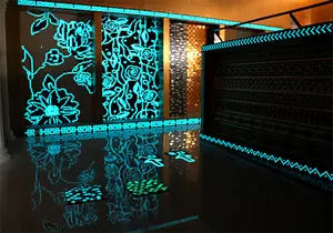 Mosaico fluorescente di vetro piastrelle giardino piscina idea luminosa decorazione