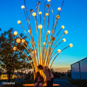 Vincentaa, новый дизайн, открытый парк, газон, абстрактный светодиодный анемон, свет, художественная стальная скульптура