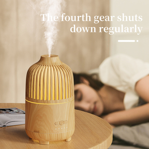 High-quality Portable 51-100ml Ultrasonic Wood Pellet air Humidifier Mini Aroma Diffuser Application-<b>controlled</b> 7-color LED Lamp - Product Image 6