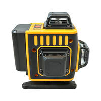 Niveau laser magnétique 3D intérieur/extérieur 16 lignes faisceau vert industriel/bricolage alimentation par batterie au lithium auto-nivelant 100m