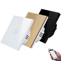 Pour Tuya Smart Life RF 433mhz BT WiFi Interrupteur Mural 1/2/3/4 Gang Touch Smart Light Disjoncteur Compatible Alexa PC UK/US 240V
