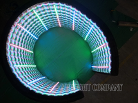 Mur gonflable de cabine de photo de la lumière LED changeante de couleur chaude folle 360