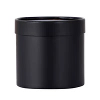 Boîte à fleurs en carton Portable petite conception de cylindre rose blanc pur très populaire pour l'emballage de bouquet gaufrage de revêtement UV