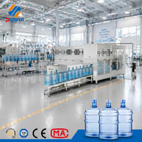 Vente directe du fabricant, machine de remplissage automatique d'eau en baril PET de 5 gallons, 450 BPH, ligne complète de mise en bouteille pour usine d'eau minérale