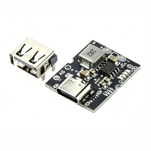 Convertisseur élévateur de tension USB Type-C 5V 2A, module d'alimentation, carte de protection de charge pour batterie au lithium, affichage LED, chargeur USB - Product Image 1