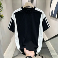 T-shirt en coton surdimensionné pour homme, 260 GSM, coton brossé de qualité supérieure, logo brodé personnalisé, coupe ajustée, style Y2K décontracté
