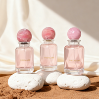 Flacon de parfum en verre transparent de haute qualité, cylindrique, 30 ml, 50 ml, 100 ml, avec pompe, flacon compte-gouttes pour les yeux, noir/doré/argent/rose, impression sérigraphique