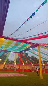 Mái che trang trí nghệ thuật tùy chỉnh, nhiều màu sắc, chất liệu vải voan bay bổng, dùng làm mái che nắng cho quảng trường, đám cưới và trang trí sự kiện. - Product Image 5