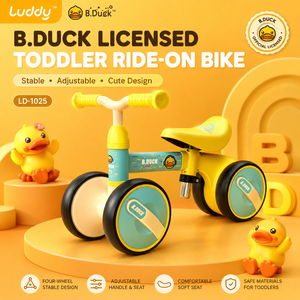 Tricycle 3 en 1 Luddy B.Duck pour enfants, poussette, draisienne, cadeau idéal pour le premier anniversaire, jouet à pousser pour les enfants de 1 à 4 ans - Product Image 5