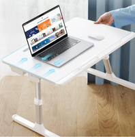 Table de lit pour ordinateur portable, bureau de lit réglable SAIJI pour ordinateur portable, support pliable pour ordinateur portable avec tiroir de rangement