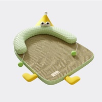 Cojín para Gatos y Perros, para Todas las Estaciones, Diseño Divertido con Ojos Grandes y Signo de Interrogación, para Sofá, Cama, Respaldo, Transpirable e Impermeable, para Interiores