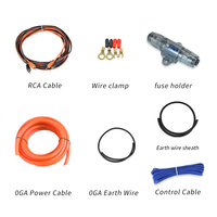 Kit de Cableado para Instalación de Amplificador de Coche de 6000W, Cable de Alimentación 0GA 2GA 4GA 6GA 8GA 10GA, Kit de Cables para Coche, Juego de Cables para Subwoofer de Audio para Coche