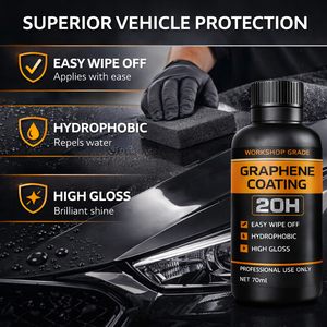 GRAPHONEX กราฟีนโค้ทติ้ง 20H  น้ำยาเคลือบกันน้ำระดับมืออาชีพ เช็ดทำความสะอาดง่าย (70 มล.) ฟังก์ชั่นซ่อมแซมตัวเองได้ - Product Image 3
