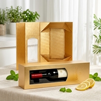 Boîte cadeau pour bouteille de vin pliable de haute qualité avec logo personnalisé imprimé, finition mate UV, fermeture magnétique, écologique, en carton recyclé, réutilisable