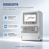 Compteur d'énergie électronique multifonction mural EastSong 0.5S Classe Trois 50/60Hz (DSSD2976) LCD 2 voies RS485 à détection de temps de consommation