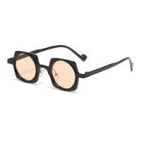 Gafas cuadradas universales para hombres y mujeres, montura metálica resistente combinada con lentes transparentes de PC con filtro de luz azul.