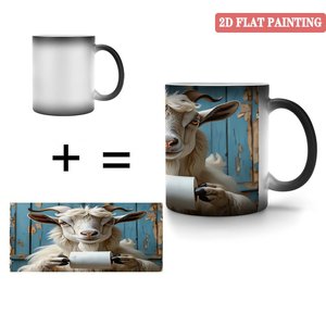 แก้วกาแฟเปลี่ยนสีเมื่อโดนความร้อน ลายฟรอสต์สีดำ ขนาด 11 ออนซ์ เซรามิก สำหรับดื่มก่อนทำงานทุกวัน - Product Image 4
