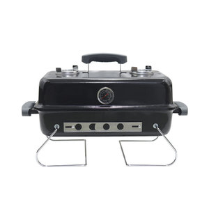 Folding Leg Portable <b>BBQ</b> Grill 57x32x37cm <b>Smokeless</b> Rust Proof Outdoor Picnic Grill With Spatula For Camping Home Use - Product Image 3