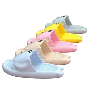 Zapatillas de suela gruesa de tiburón para niños y niñas, sandalias para interiores y exteriores, zapatos de verano