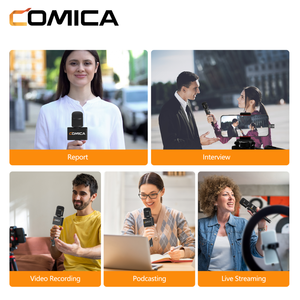 ไมโครโฟนคอนเดนเซอร์ไร้สาย COMICA Revo S แบบมือถือ พร้อมรูปแบบการรับเสียงแบบคาร์ดิออยด์ และโครงสร้างโลหะ สำหรับสมาร์ทโฟนและคอมพิวเตอร์ - Product Image 6