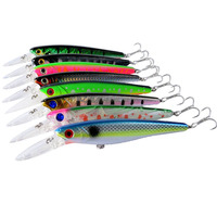 Nouvelle leurre de pêche Minnow en 8 couleurs, 15cm/18.7g, en plastique ABS épaissi à longue queue, pour la pêche en mer et les poissons d'eau salée, appât dur