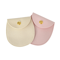 Pochettes à bijoux en microfibre gaufrée à boutons-pression, sacs en velours multicolores pour boucles d'oreilles et bagues, directement de l'usine