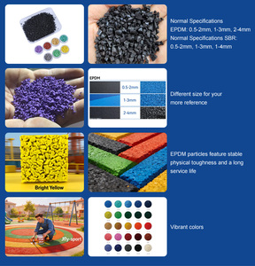 Granulés EPDM en gros pour revêtements de sol en caoutchouc sans joint, particules EPDM haute élasticité pour terrains de sport extérieurs - Product Image 4