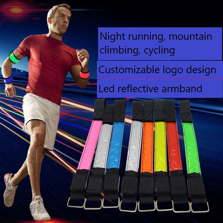 Рекламная Водонепроницаемая светодиодная Спортивная безопасная повязка на руку для бега