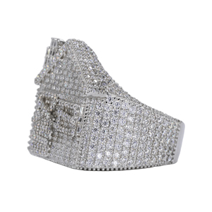 Bague Hip Hop pour Homme en Argent 925 Plaqué Or 10k 14k, Sertie de Diamants Moissanite, Style Tendance 2025, Prix Usine - Product Image 3