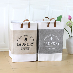 Modern Lightweight Linen Waterproof Laundry <strong>Hamper</strong> Bucket Storage <strong>Basket</strong> <strong>for</strong> Home Use - Product Image 1