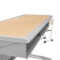 Bureaux et chaises individuels ou doubles, panneaux ignifuges épaissis, style moderne minimaliste, mobilier scolaire en bois, bureaux scolaires pour 8 ans et plus