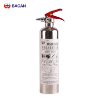 Extincteur portable en acier inoxydable rouge avec batterie au lithium, 620 ml, 1 Mpa, buse flexible pour la maison, la voiture, le bateau, la cuisine