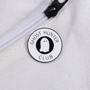Único Ghost Hunter Club esmalte Pins solapa insignia al por mayor sombrero <span class=keywords><strong>mochila</strong></span> ropa Pins joyería regalo para amigos - Product Image 5
