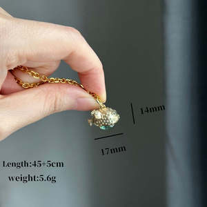 Collar con Colgante de Cangrejo, Medusa y Pez Dorado WENCHI, 150 kg, Accesorio Elegante y con Estilo - Product Image 1